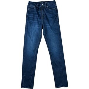 Good American Jeans Classic Slim Straight With Twisted Slit Hem Women Size 6-12